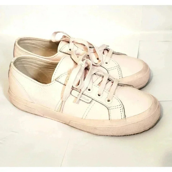 SUPERGA 2750 Tumbled Leather Sneakers - Picture 3 of 9